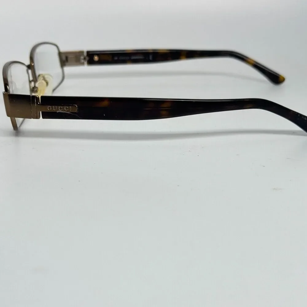 Gucci GG 1867 NHW Brown Tortoise Eyeglasses Frames 53-16 135 Italy‎ Men H16364